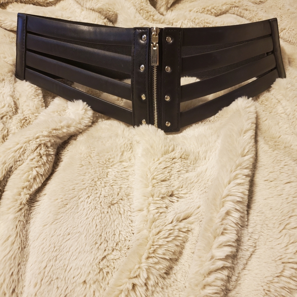 Express black chunky corset belt